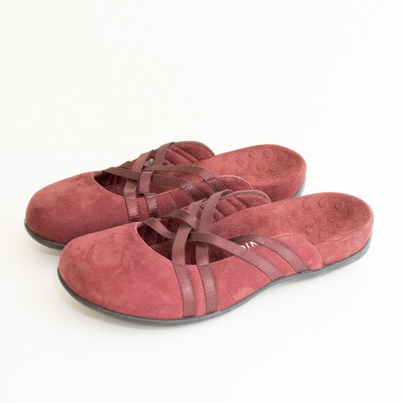 Vionic Claire Slip-On Mule in Maroon - Picture 1 of 4